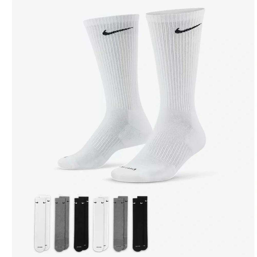 NIKE  Training Crew Socks (6 Pairs) Nike Everyday Cushioned  NWT